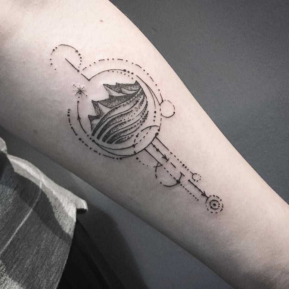 Delicate dot work tattoos
