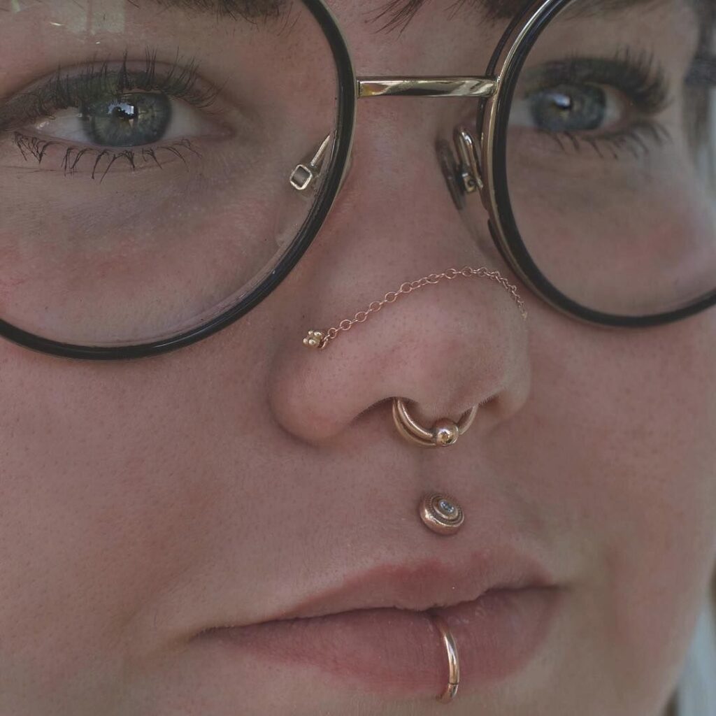 Nose piercing